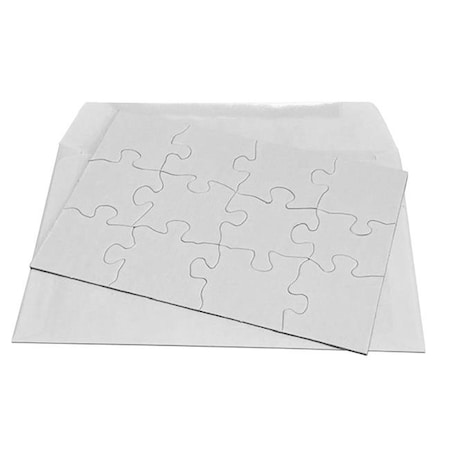 Inovart Inovart 2741 5 .5 x 8 in. Puzzle-It Blank Puzzles with Envelopes & 12 Puzzles Per Pack; White - 12 Piece 2741